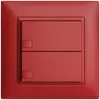 Poussoir ENC KNX 2× EDIZIOdue berry RGB sans LED 