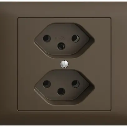 EB-Steckdose EDIZIOdue 2×T13 coffee 