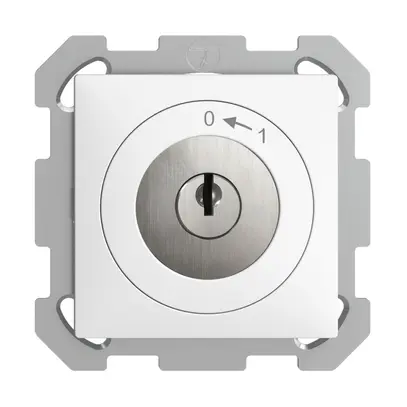 Contact pivotant ENC 0<-1/2P EDIZIOdue blanc avec serrure de sûreté 