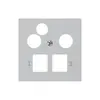 Placca frontale kallysto per R&M HWS grigio chiaro 3 fori dati multimedia 