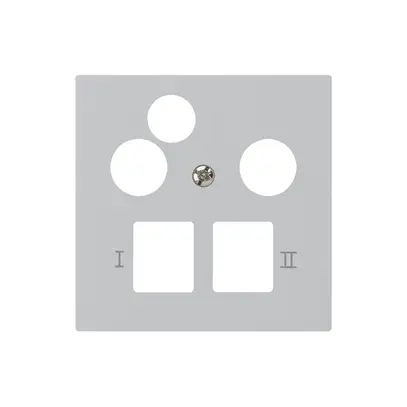 Plaque frontale kallysto pour R&M HWS gris clair 3 trous données multimédia 