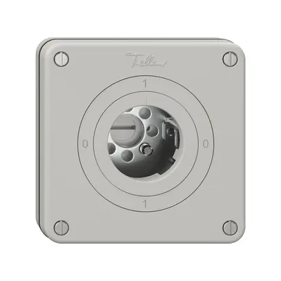 NUPU-Drehschalter NEVO, 0/4L, ohne Zylinder, KS, 0-1-0-1, lichtgrau 