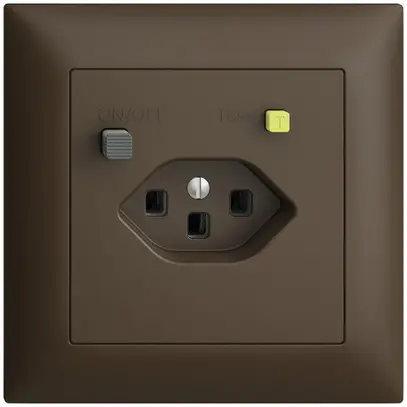 Presa INC EDIZIOdue T23 FI 30mA FMI, coffee 