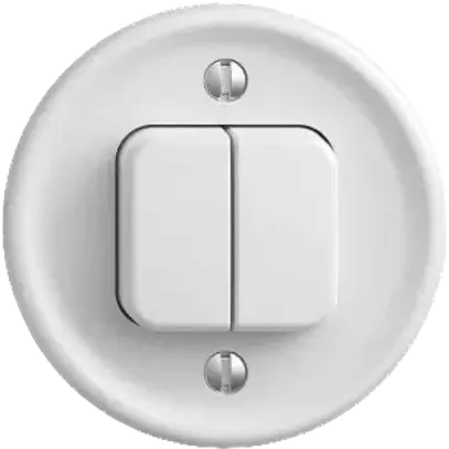 Interrupteur ENC STANDARDdue 1/3+3/1L blanc 