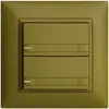 Poussoir ENC KNX 2× EDIZIOdue colore olive RGB avec LED avec insert papier 