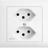 Prise INC EDIZIOdue 2×T13 blanc 1×S 