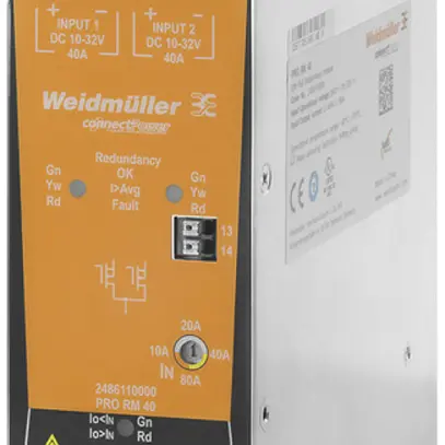 Module de redondance WM PRO RM 40 10…32VDC IN: 2×40A OUT: 1×80A 