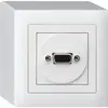 AP-Anschlussdose kallysto VGA weiss mit Schraubanschluss 