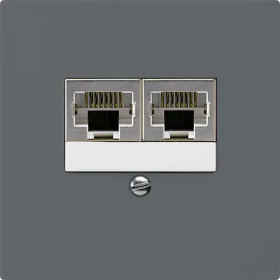 Scatola INC kallysto 2×RJ45s antracite parallelo 