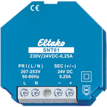 Alimentazione commutazione INS SNT61 230VAC/24VDC 6W 0.25A 