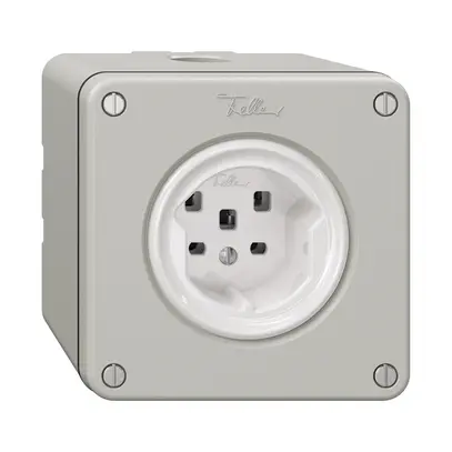 Prise NAPU NEVO, 1×T25, gris clair 