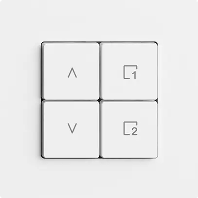 Interruttore tapparelle 1K/4T scena Edue Wiser bianco 