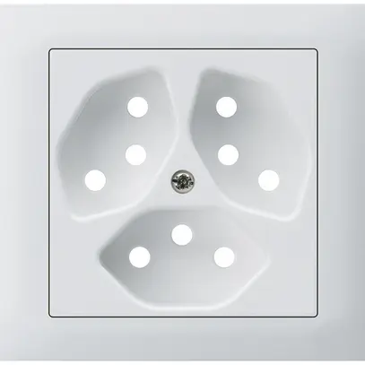 Kit frontal INC G3 kallysto pour prise INC G3 3×type 13 cadre à visser blanc 