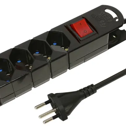 Prise multiple STEBA VARIABL 4×T13 avec interrupteur 3m noir 