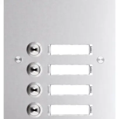 Plaque frontale Hager intercom mono 8× 150×435×32mm acier affiné 