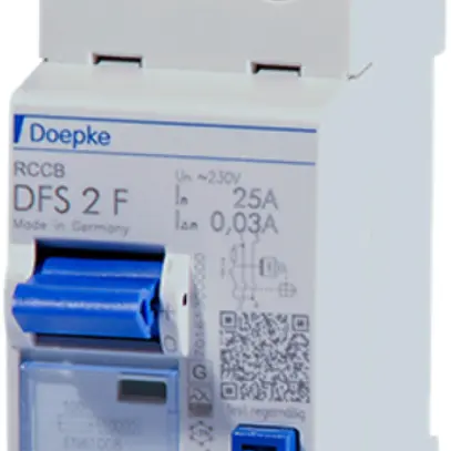 Fehlerstromschutzschalter Doepke 25A 30mA 2L Typ F 