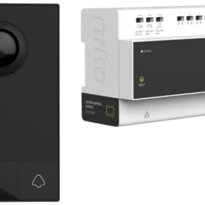 Kit interphone portier audio Niko, 2-fils, noir 