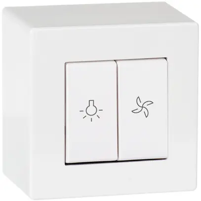 Interrupteur à basc.ventila-teur AP ATO 3+3/1L blanc grd.I 