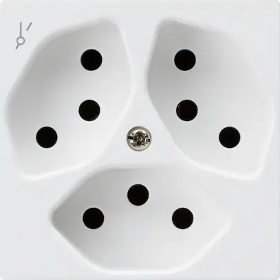 Prise ENC kallysto 3×T13/1S blanc 