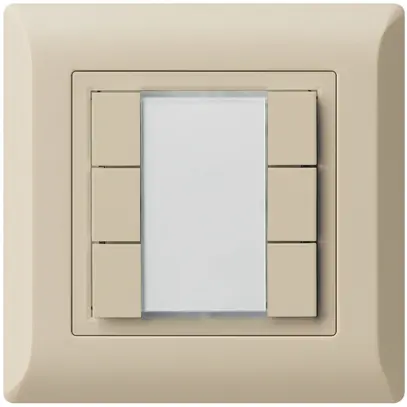 Poussoir multifonction ENC kallysto.line KNX RF 6× beige 