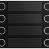 Plaque frontale pour module d'appel Urmet Alpha, 8×bouton (4×2), IP55, noir 