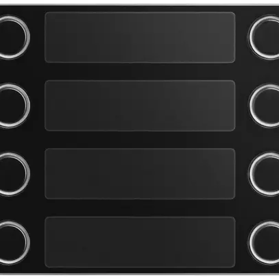 Plaque frontale pour module d'appel Urmet Alpha, 8×bouton (4×2), IP55, noir 