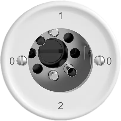 Interruttore rot.INC STANDARDdue 2/2L bianco, per serrat.s.cilind 