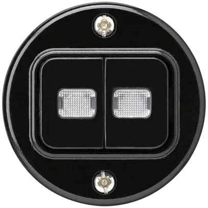 Kit front. basico nero con 2 lenti bottone doppioØ43mm 