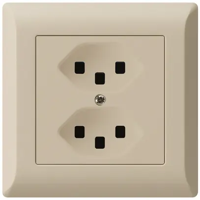 Prise ENC kallysto.line 2×T23 beige avec bornes enfichables 