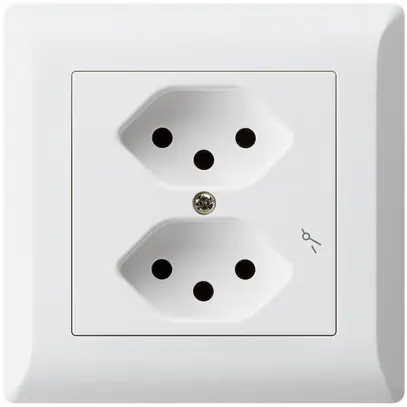 Prise ENC kallysto.line 2×T13 blanc 