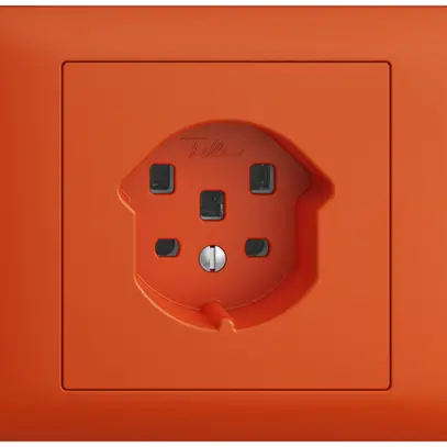 Prise INC EDIZIOdue T25 16A orange, avec bornes enf. 