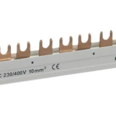 Peigne de raccordement Hager 4P 3L fourche 10mm² 63A 1015×57mm blanc 