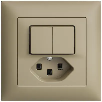 Combinaison ENC A-R+3/1L+T23 16A EDIZIOdue sand 