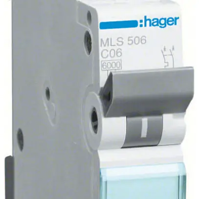 Disgiuntore Hager MCB 2P 240V C 6A 6kA 1UM 