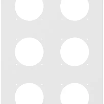 Placca d.montaggio INC robusto 3×2 alluminio, bianco 