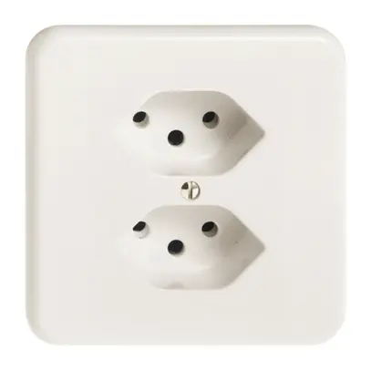 Presa INC FH 2×T13 bianco 