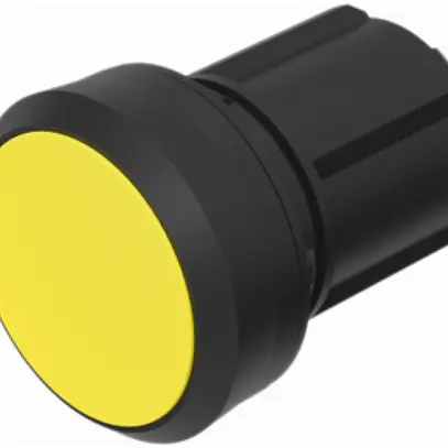 Interrupteur INC EAO45, R, jaune, anneau noir affleurant 