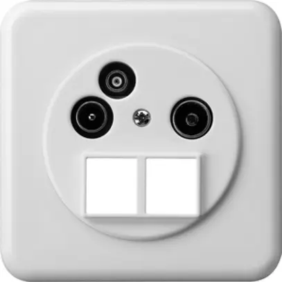 Presa d'antenna INC TV-R-dati HMS basico C 19dB bianco 