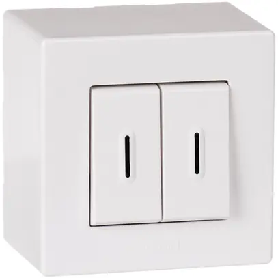 Contact à bascule lum.AP ATO AR 6A 250V blanc grd.I 