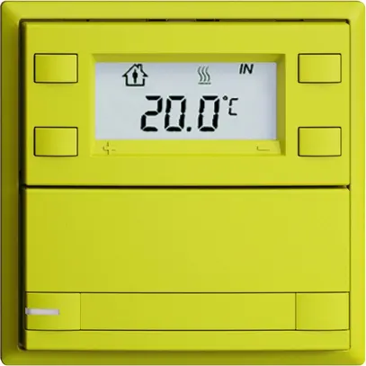 Pulsante RTH INC KNX 1×EDIZIOdue F lemon, con carta+LED RGB 