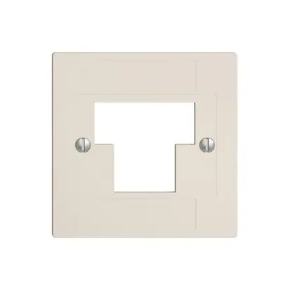Plaque frontale 1×TT,2×RJ45 crema ITplus ITM EDIZIOdue 