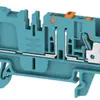 Morsetti sezionatori di prova Weidmüller ADT PUSH IN 2.5mm² 3 contatti TS35 blu 