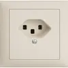 Prise INC EDIZIOdue T23 16A crema, bornes à vis 