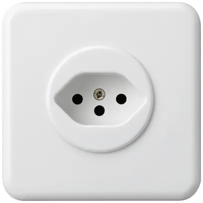 Presa INC basico tipo 13 bianco con protezione bambini 