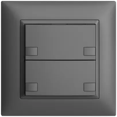 UP-Taster KNX 2-fach EDIZIOdue colore dunkelgrau RGB ohne LED 