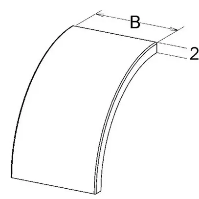 Coperchio Niedax per curva esterno 250×80mm 