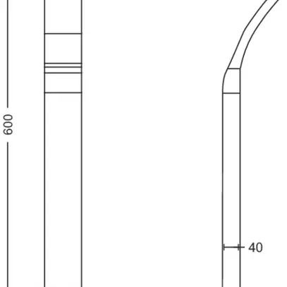 Borne lumineuse LED Philips Splay 12W 1100lm 2700K plaq.d.base 600mm IP44 anthr. 