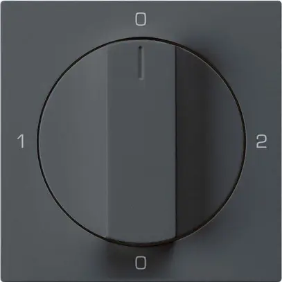 Inserto per interruttore rotativo kallysto 2/1L antracite con manopola 