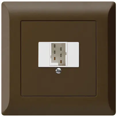 Prise d'enfichage et de raccordement kallysto.line 1×TT83 brun 