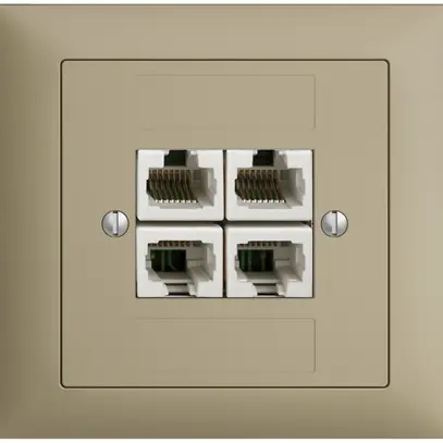 Presa INS 4×RJ45/u 4P sep. EDIZIOdue sand ITplus 